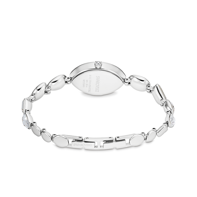 swarovski gema watch  crystal bracelet  silver tone  stainless steel