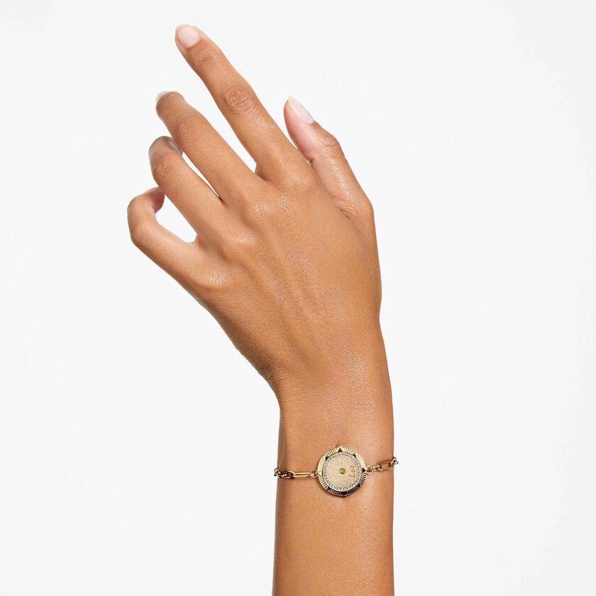 swarovski zodiac bracelet  leo  gold tone  gold tone plated