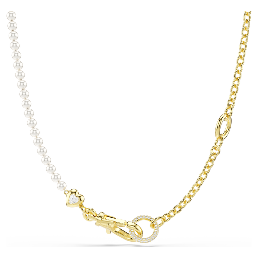 swarovski idyllia necklace  crystal pearl  white  gold tone plated