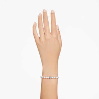 swarovski remix collection strand  crystal pearl  white  rhodium plated