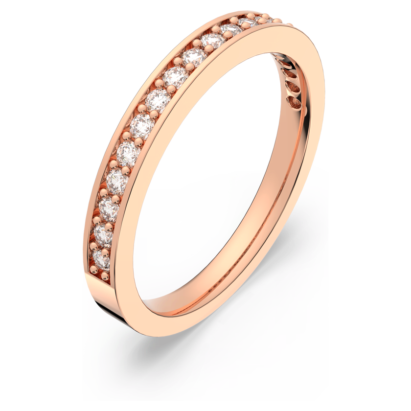 swarovski matrix ring  white  rose gold tone plated