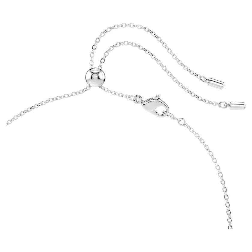 swarovski constella necklace  mixed cuts  white  rhodium plated
