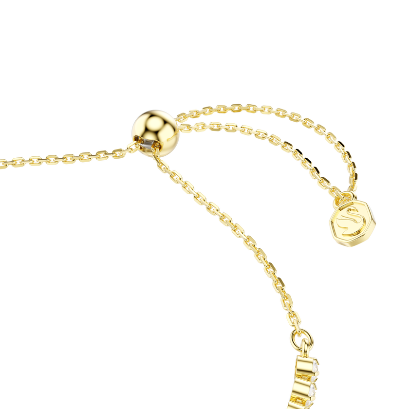 swarovski idyllia bracelet  mixed cuts  heart with arrow  white  gold tone plated