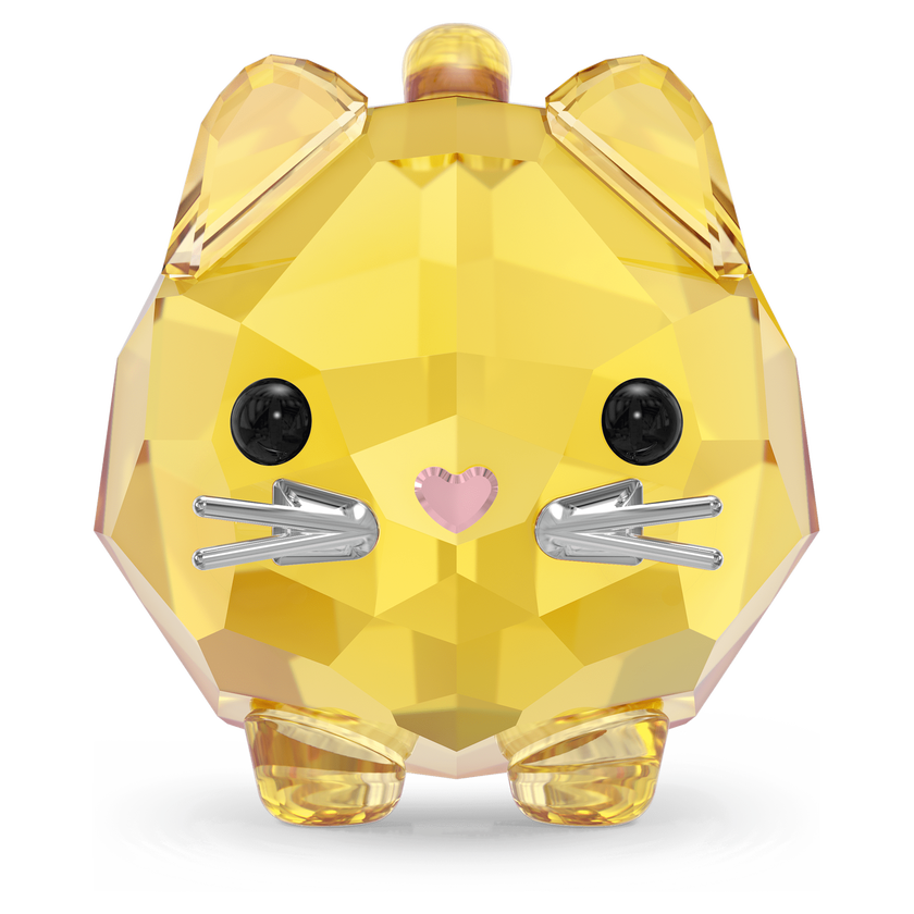 swarovski chubby cats yellow cat