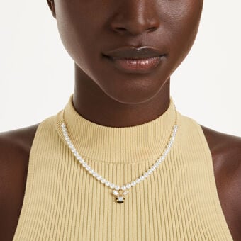 swarovski idyllia charm  mixed cuts  bee  multicolored  gold tone plated