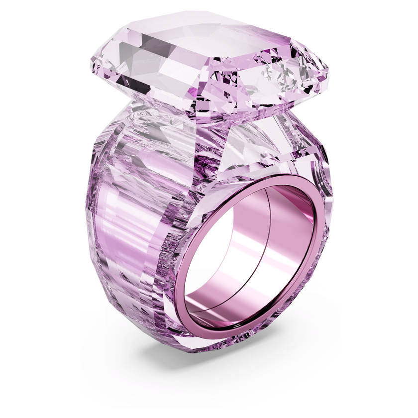 swarovski lucent cocktail ring  pink
