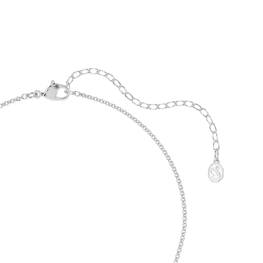 swarovski remix necklace  round cut  white  gold tone plated