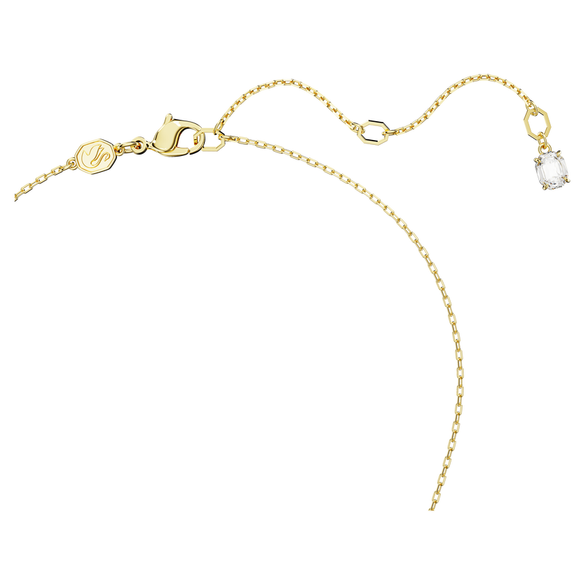 swarovski dextera pendant  interlocking loop  white  gold tone plated