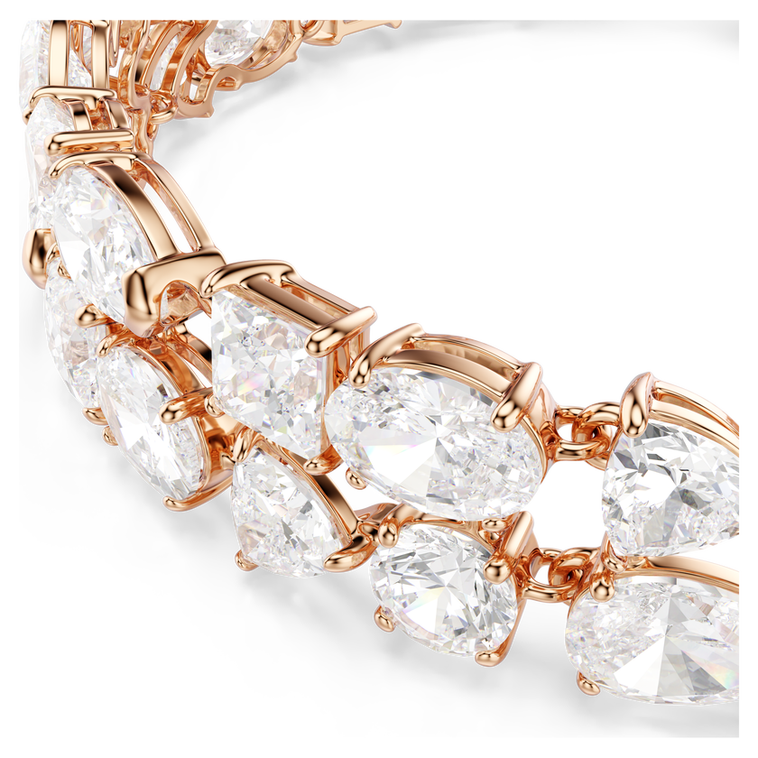 swarovski mesmera bracelet  mixed cuts  white  gold tone plated