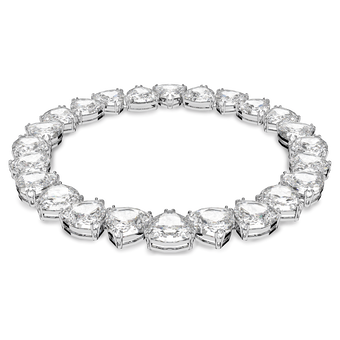 Millenia necklace, Triangle, White, Rhodium plated swarovski millenia necklace  triangle  white  rhodium plated