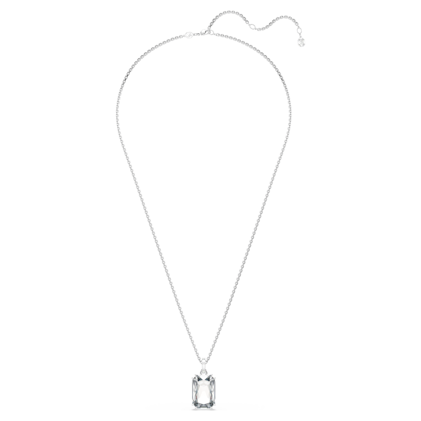 swarovski millenia pendant  octagon cut  white  rhodium plated
