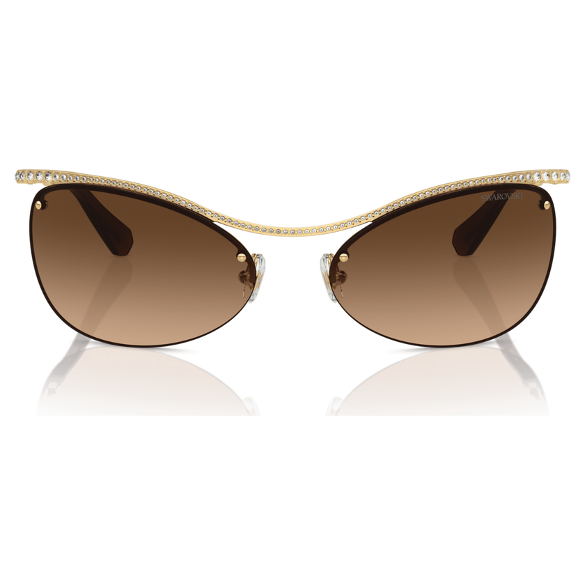 swarovski sunglasses  oval shape  sk7018 ov  brown