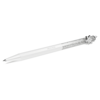 swarovski crystalline ballpoint pen octagon shape snowflake white white lacquered
