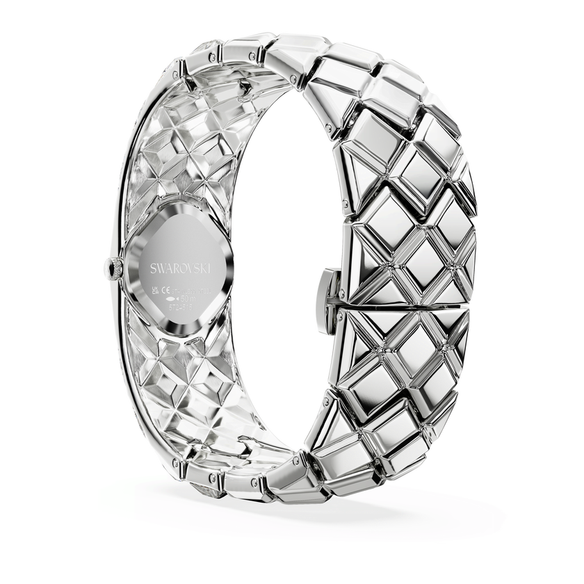 swarovski curiosa bangle watch  crystal bracelet  silver tone  stainless steel