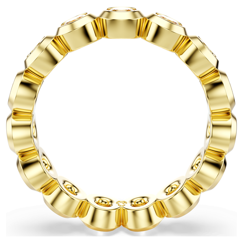 swarovski imber ring  round cut  white  gold tone plated