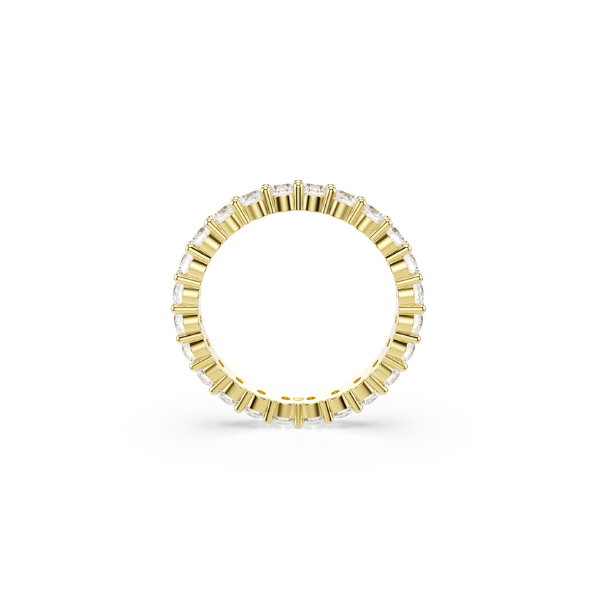swarovski matrix vittore band ring  round cut  white  gold tone plated