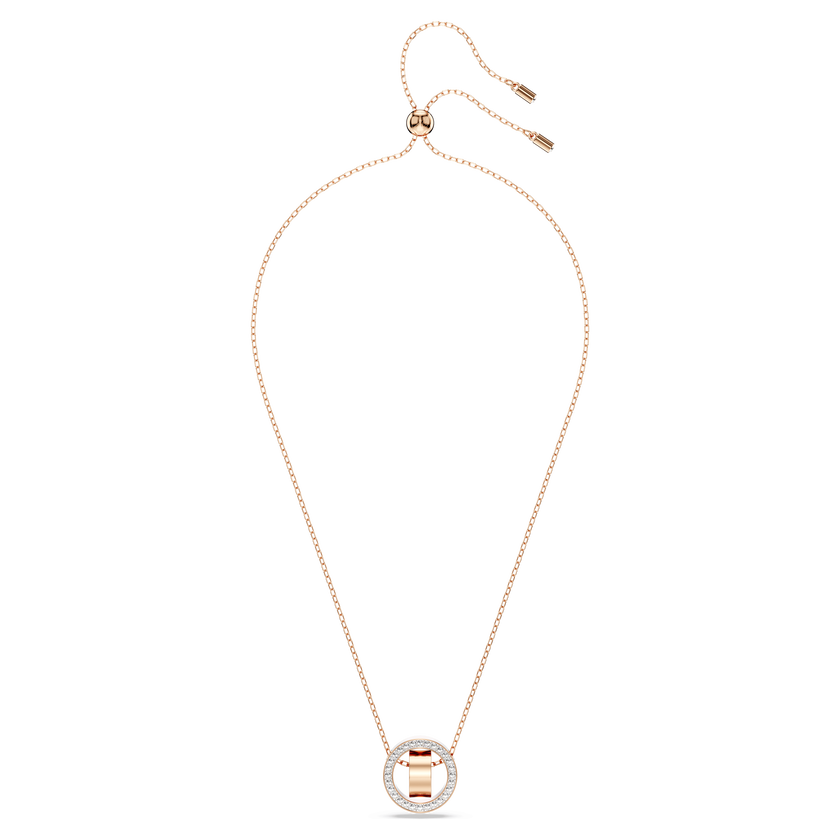 swarovski dextera pendant  pav   white  18k rose gold finish