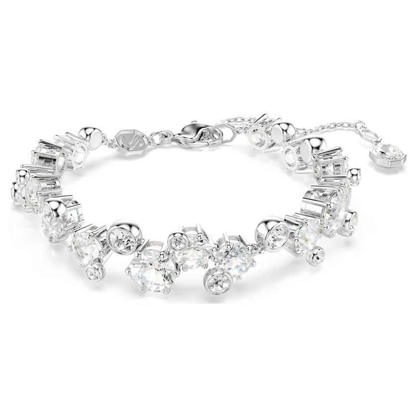 swarovski constella set  mixed cuts  white  rhodium plated