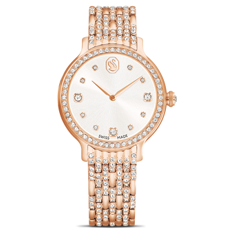 swarovski imber watch  swiss made  metal bracelet  rose gold tone  rose gold tone finish