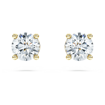 swarovski eternity stud earrings  laboratory grown diamonds 1 ct tw  18k yellow gold