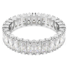 swarovski matrix ring baguette cut white silver tone finish
