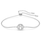 swarovski una angelic bracelet  round cut  white  rhodium plated