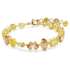 swarovski gema bracelet  mixed cuts  yellow  18k gold finish