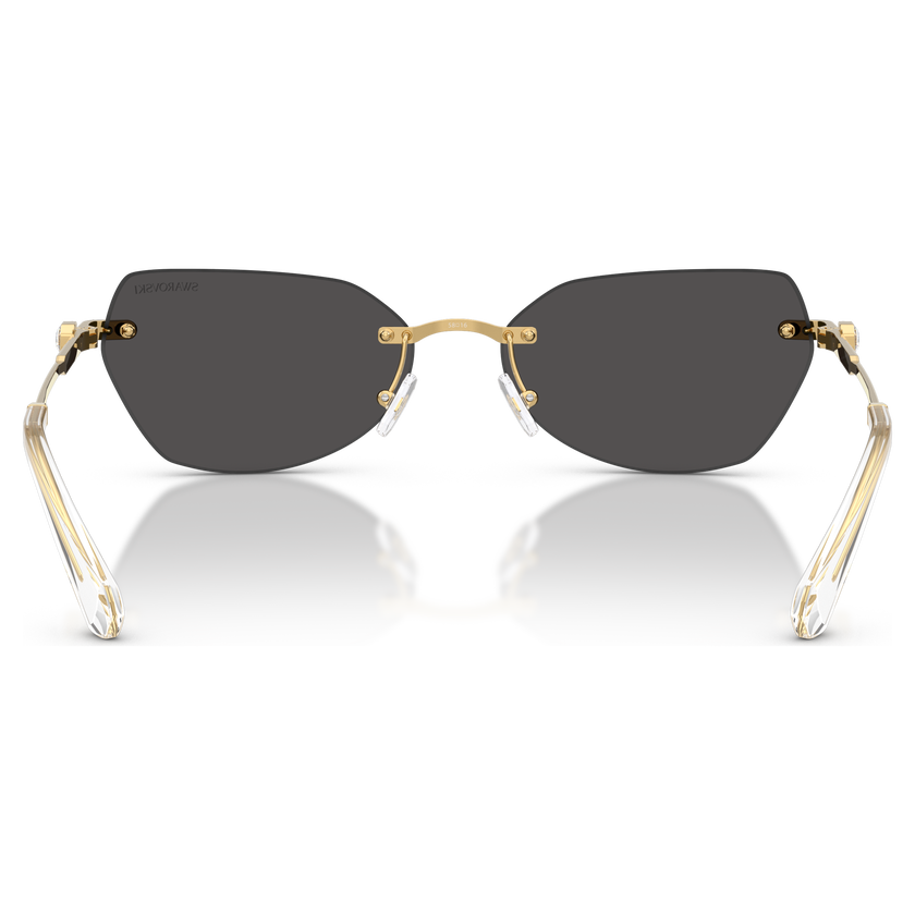 swarovski sunglasses  pillow shape  sk7038  gold tone