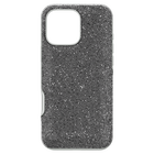swarovski high smartphone case iphone 16 pro max silver tone