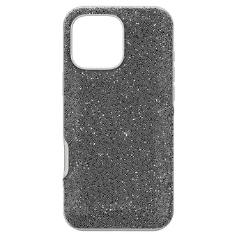 swarovski high smartphone case iphone 16 pro max silver tone