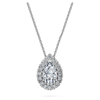 swarovski eternity pendant  laboratory grown diamonds 1 ct tw  18k white gold