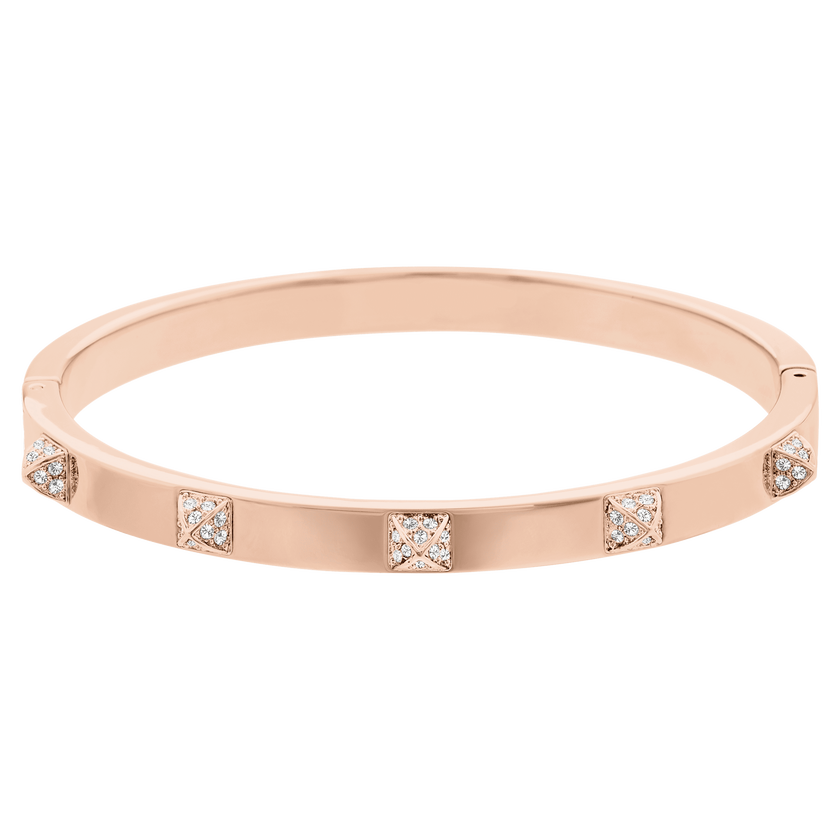 swarovski dextera bangle  white  rose gold tone finish