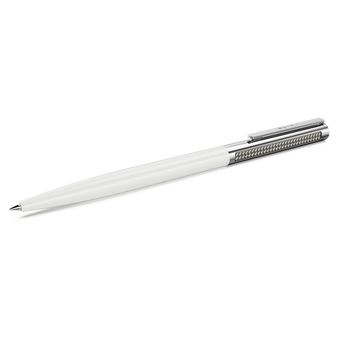 swarovski matrix tennis ballpoint pen  white  chrome plated