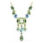 swarovski gema y necklace  mixed cuts  multicolored  gold tone plated