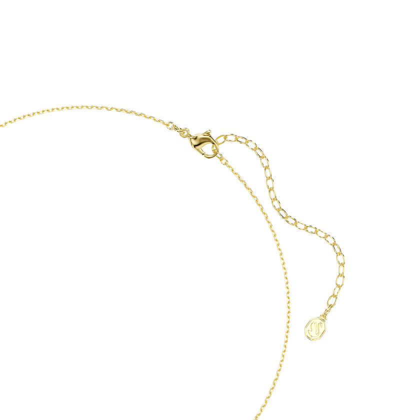 swarovski sublima choker  octagon cut  green  18k gold finish