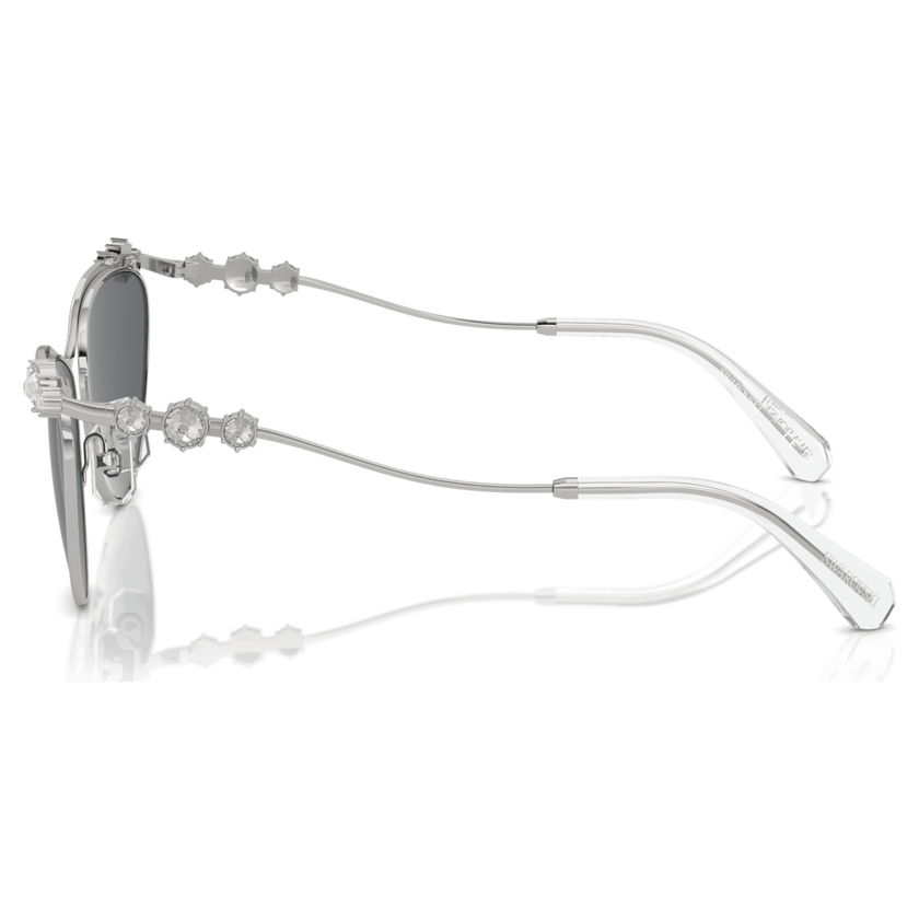 swarovski sunglasses  oval shape  sk7017  silver tone