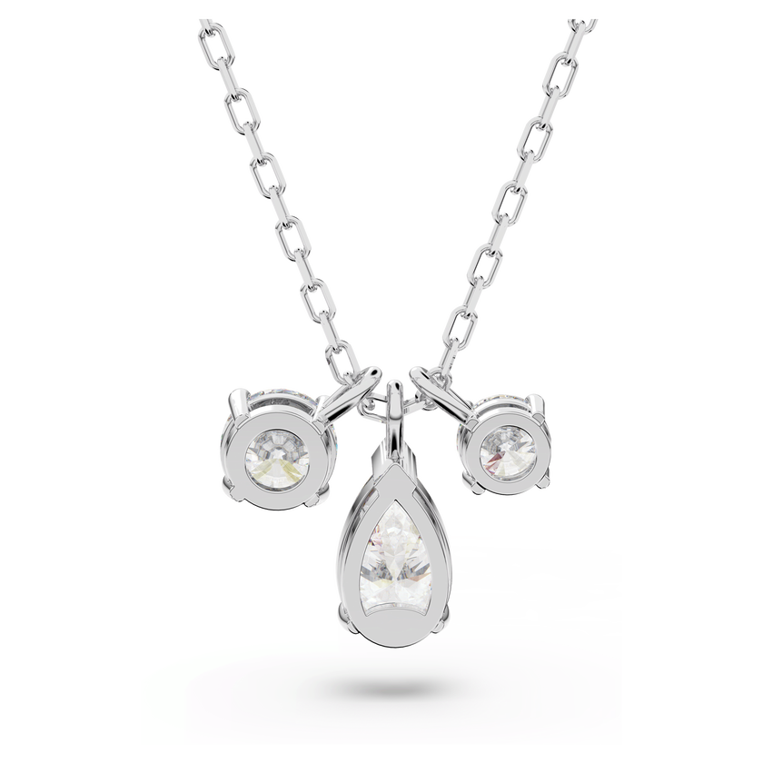 swarovski mesmera pendant  mixed cuts  cluster  white  rhodium plated
