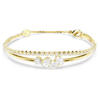 swarovski mesmera bracelet  mixed cuts  white  18k gold finish