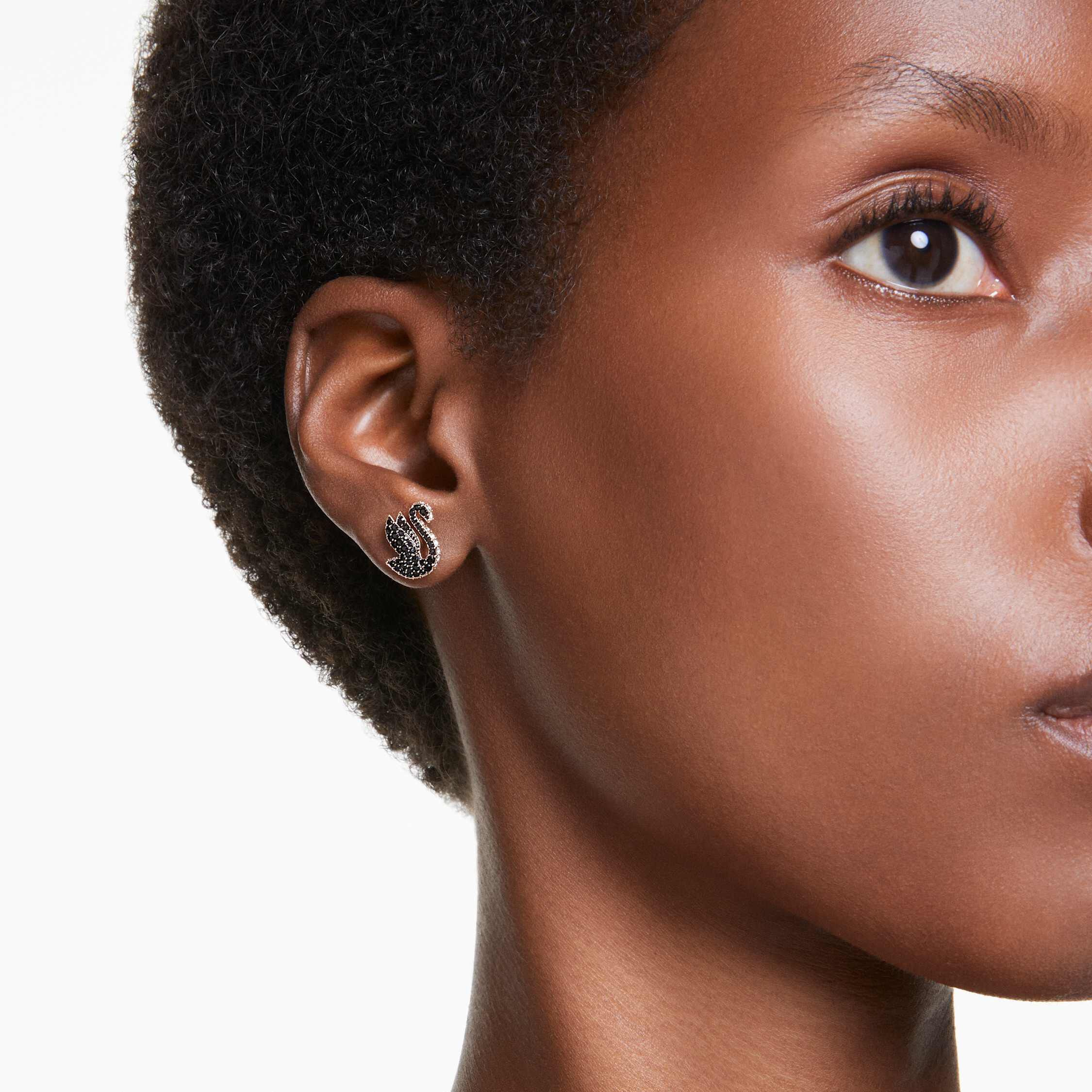 Swarovski fit earrings black shop