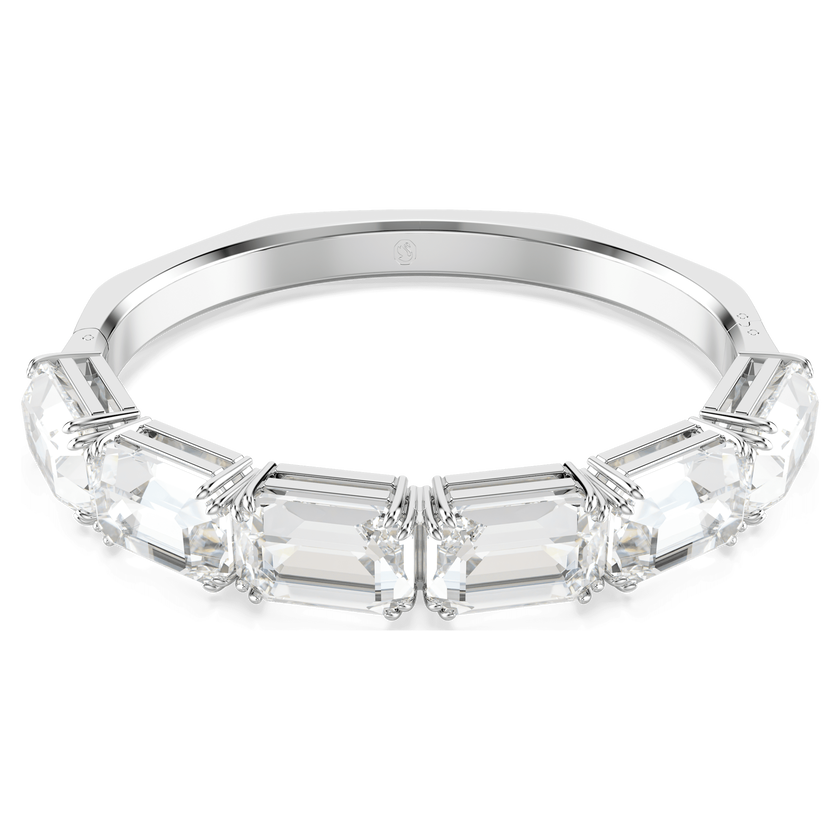 swarovski millenia bangle  octagon cut  white  rhodium plated