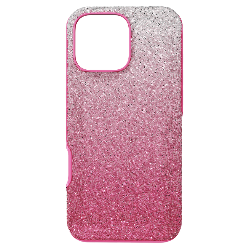 swarovski high smartphone case  color gradient  iphone  16 pro max  pink