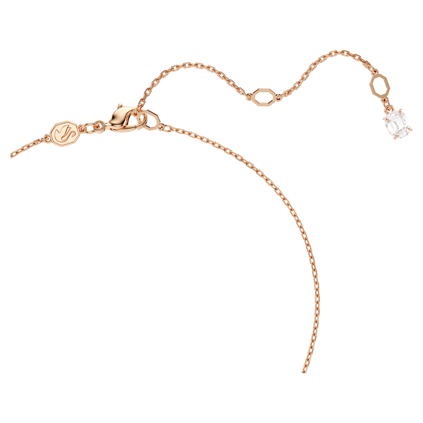 swarovski hyperbola pendant  mixed cuts  white  rose gold tone plated