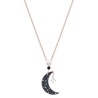 swarovski symbolic pendant  multi colored  rose gold tone plated