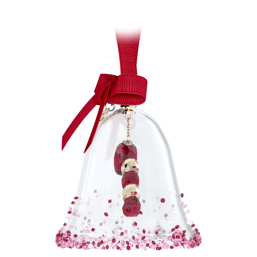 swarovski holiday cheers dulcis bell ornament  red
