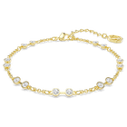 swarovski remix collection strand  round cut  white  gold tone plated