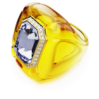 swarovski dulcis cocktail ring cushion cut pav yellow
