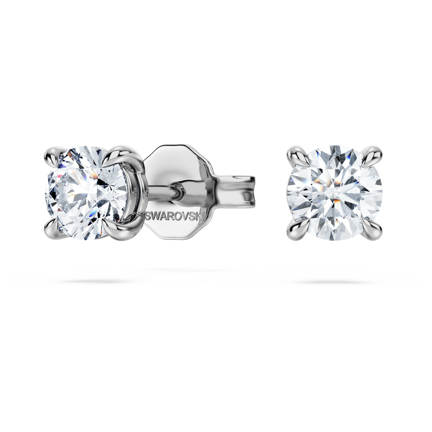 swarovski eternity stud earrings  lab grown diamonds 0 52 ct tw  round shape  sterling silver