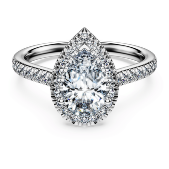 Eternity halo solitaire ring, Laboratory grown diamonds 1.3 ct tw, 18K white gold swarovski eternity halo solitaire ring  laboratory grown diamonds 1 3 ct tw  18k white gold