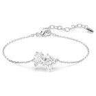 swarovski mesmera bracelet  mixed cuts  white  rhodium plated