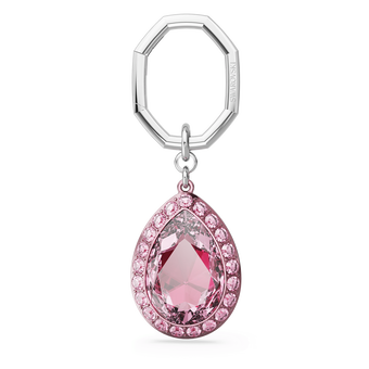 swarovski key ring pear cut pink